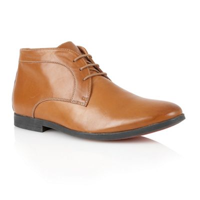 Frank Wright Tan empire leather 'Reid' lace up boots